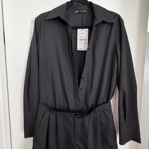NWT, Black Button Up Zara Romper